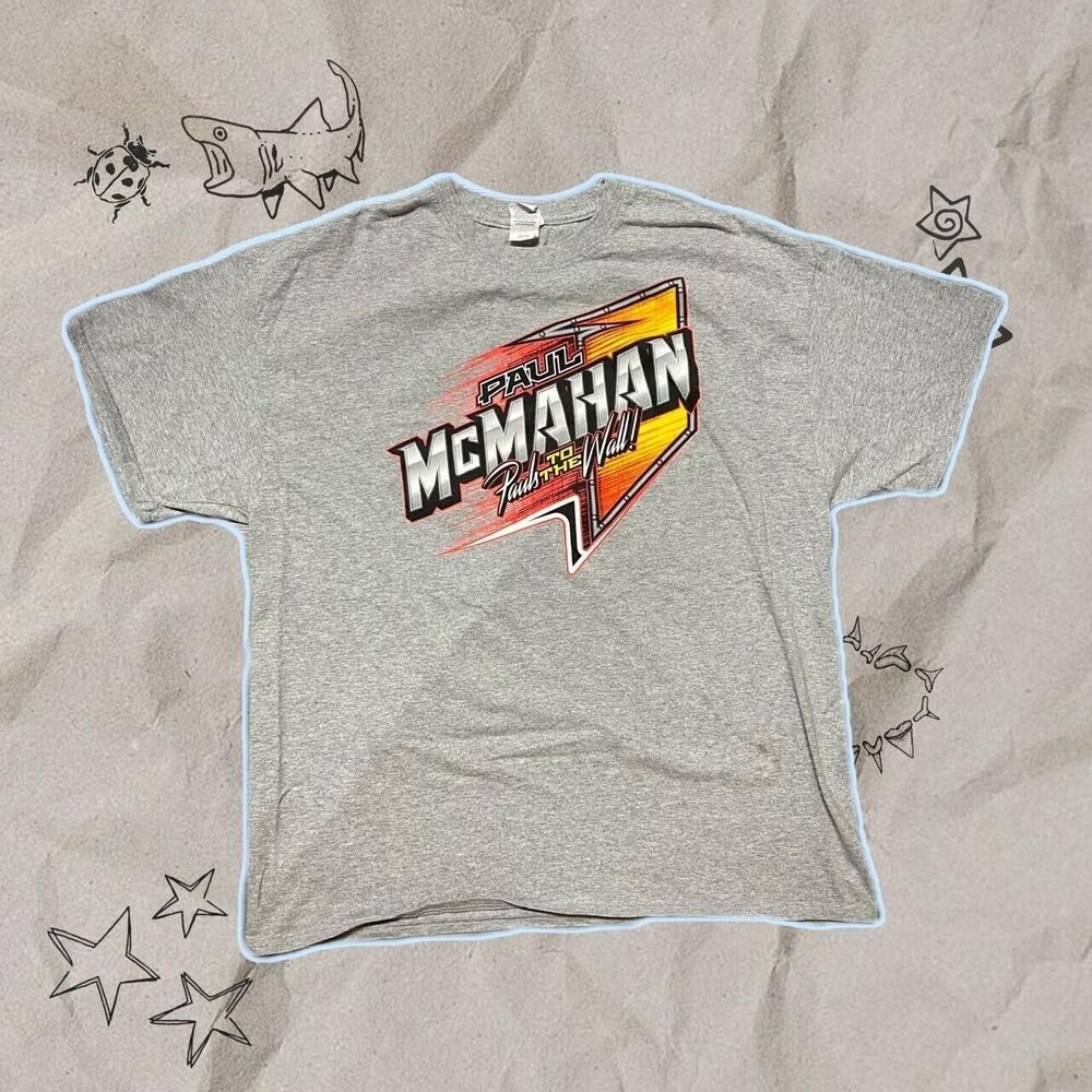 Paul Mcmahan Racing Graphic Tee Grey - Size XL